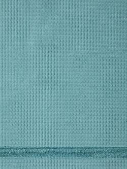 John Lewis Terry Cotton Waffle Tea Towel - view 2, Soft Teal
