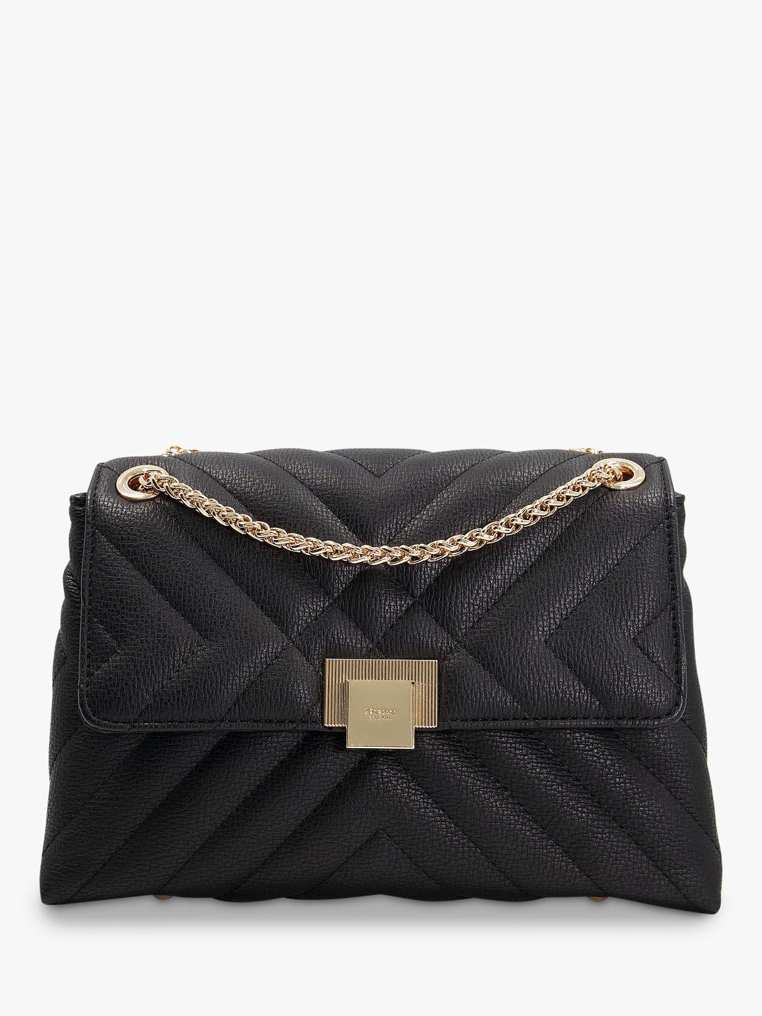 Dune Dorchester Quilted Shoulder Bag, Black