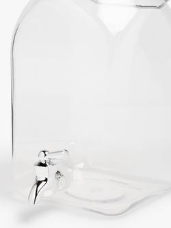 John Lewis Plastic Drinks Dispenser, 7.4L, Clear - view 2, Clear