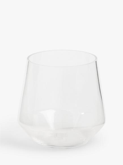 John Lewis Plastic Picnic Tumbler, 400ml, Clear, Clear
