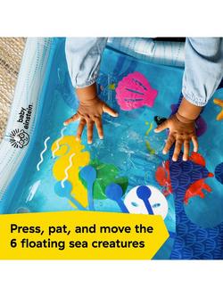 Baby Einstein Opus the Octopus Ocean of Discovery Tummy Time Water Mat, Blue/Multi - view 2, Blue/Multi