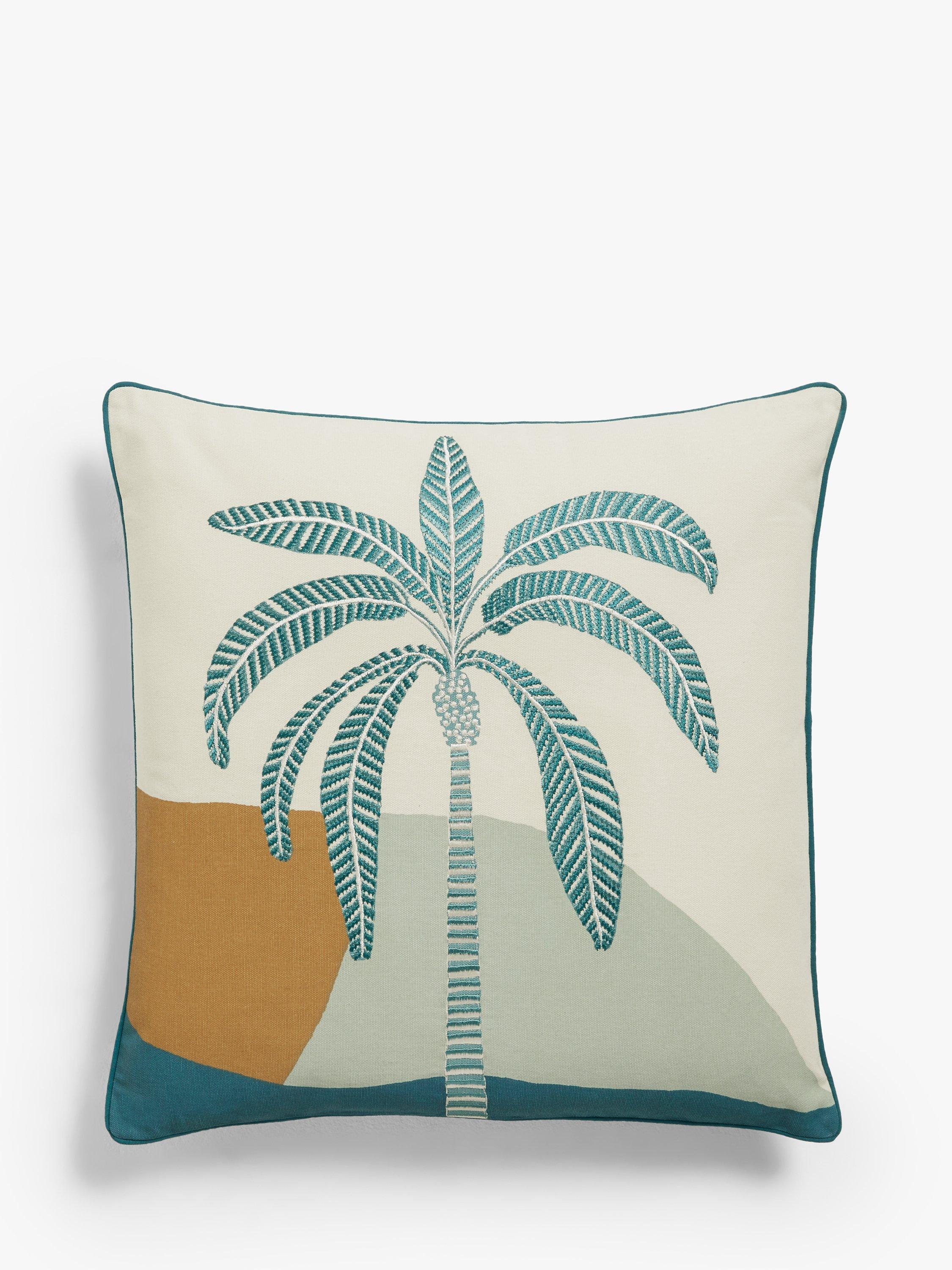 John Lewis ANYDAY Desert Palm Cushion, Fjord