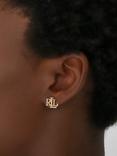 Lauren Ralph Lauren Faux Pearl Logo Stud Earrings, Gold