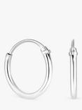 Simply Silver Small Polished Sleeper Hoop Earrings