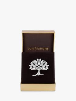Jon Richard Cubic Zirconia Tree of Love Brooch, Silver, Silver