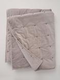 Truly Cotton Velvet Throw, Grey