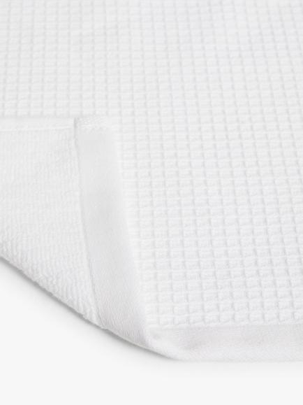 John Lewis Spa Waffle Face Cloths, Pack of 3 - view 2, White