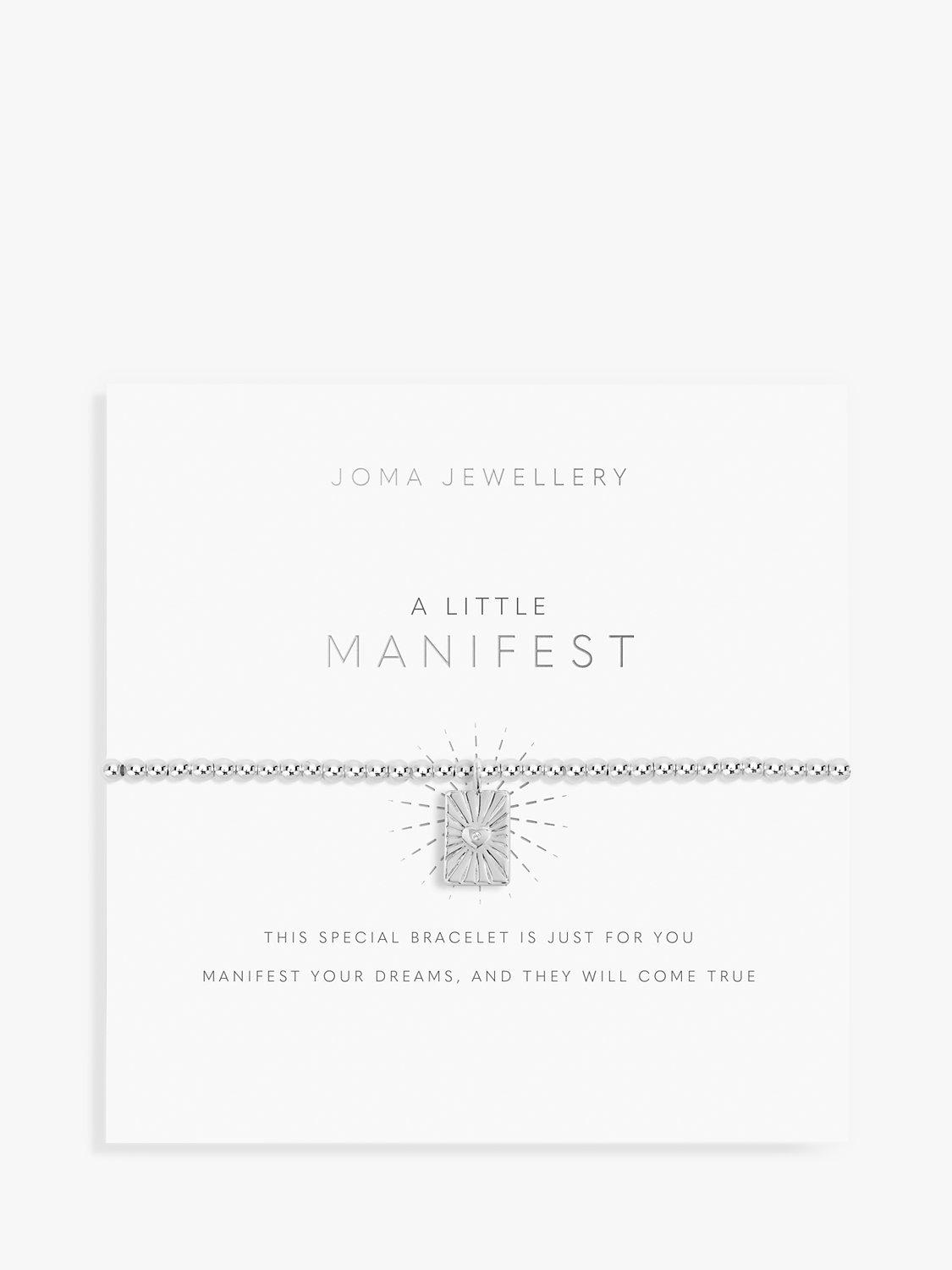 Joma Jewellery A Little Manifest Beaded Bracelet, Silver