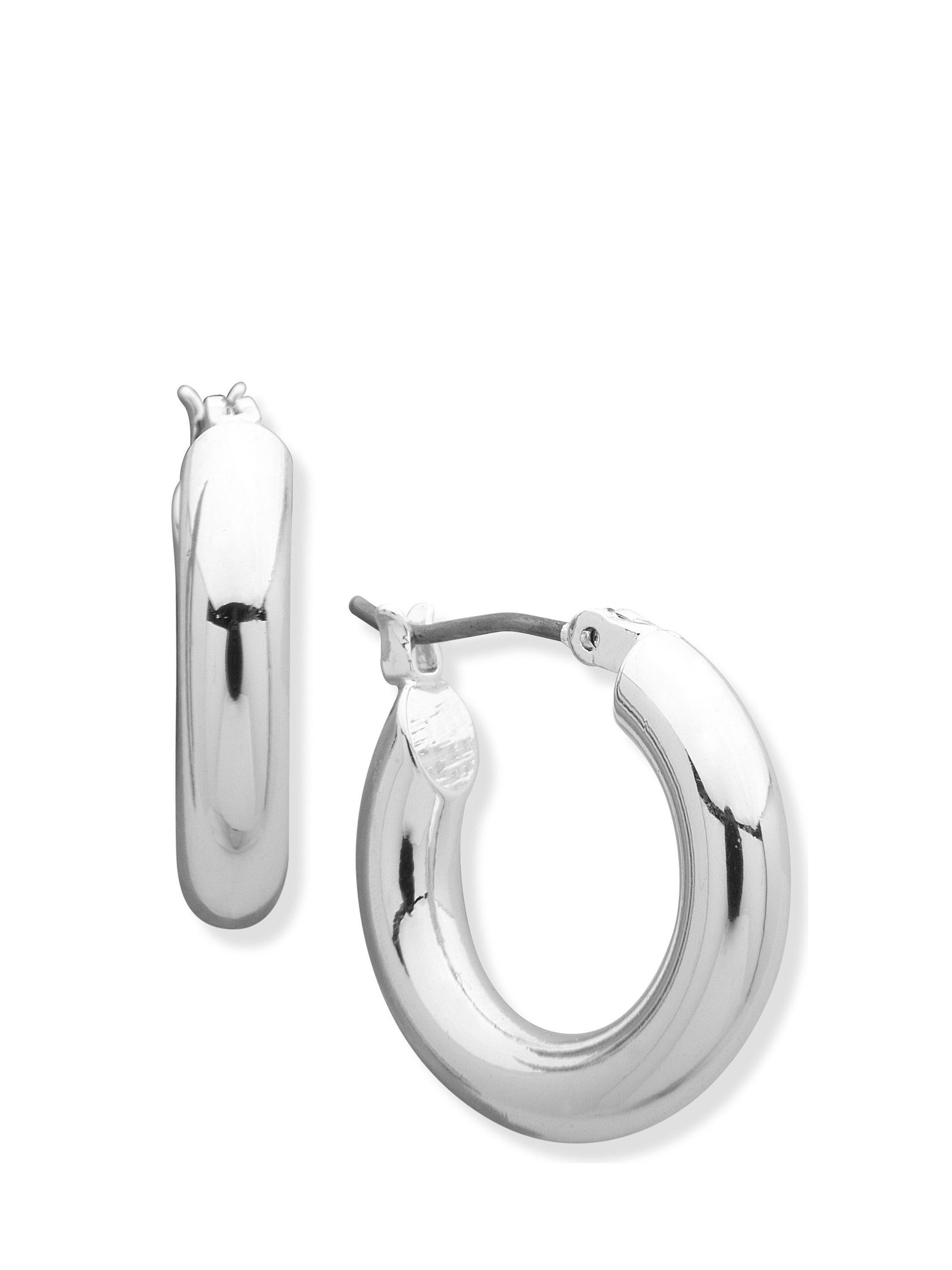 Ralph lauren silver hoop earrings store