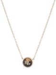 Lauren Ralph Lauren Faux Tortoise Logo Pendant Necklace, Gold