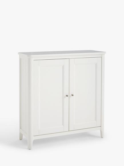 John Lewis Portsman Double Towel Cupboard, White