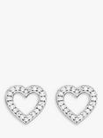 THOMAS SABO Heart Stud Earrings, Silver