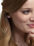 THOMAS SABO Heart Stud Earrings, Silver