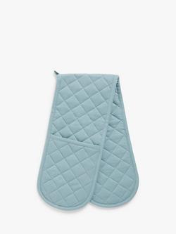 John Lewis Double Oven Glove, Soft Teal, Soft Teal