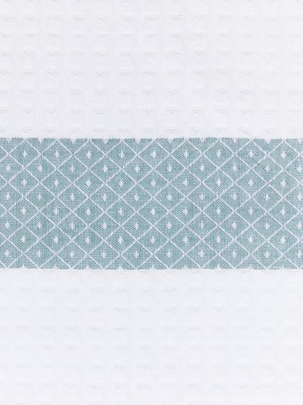 John Lewis Pattern Border Waffle Tea Towels, Pack of 3, Assorted - view 2, Multi