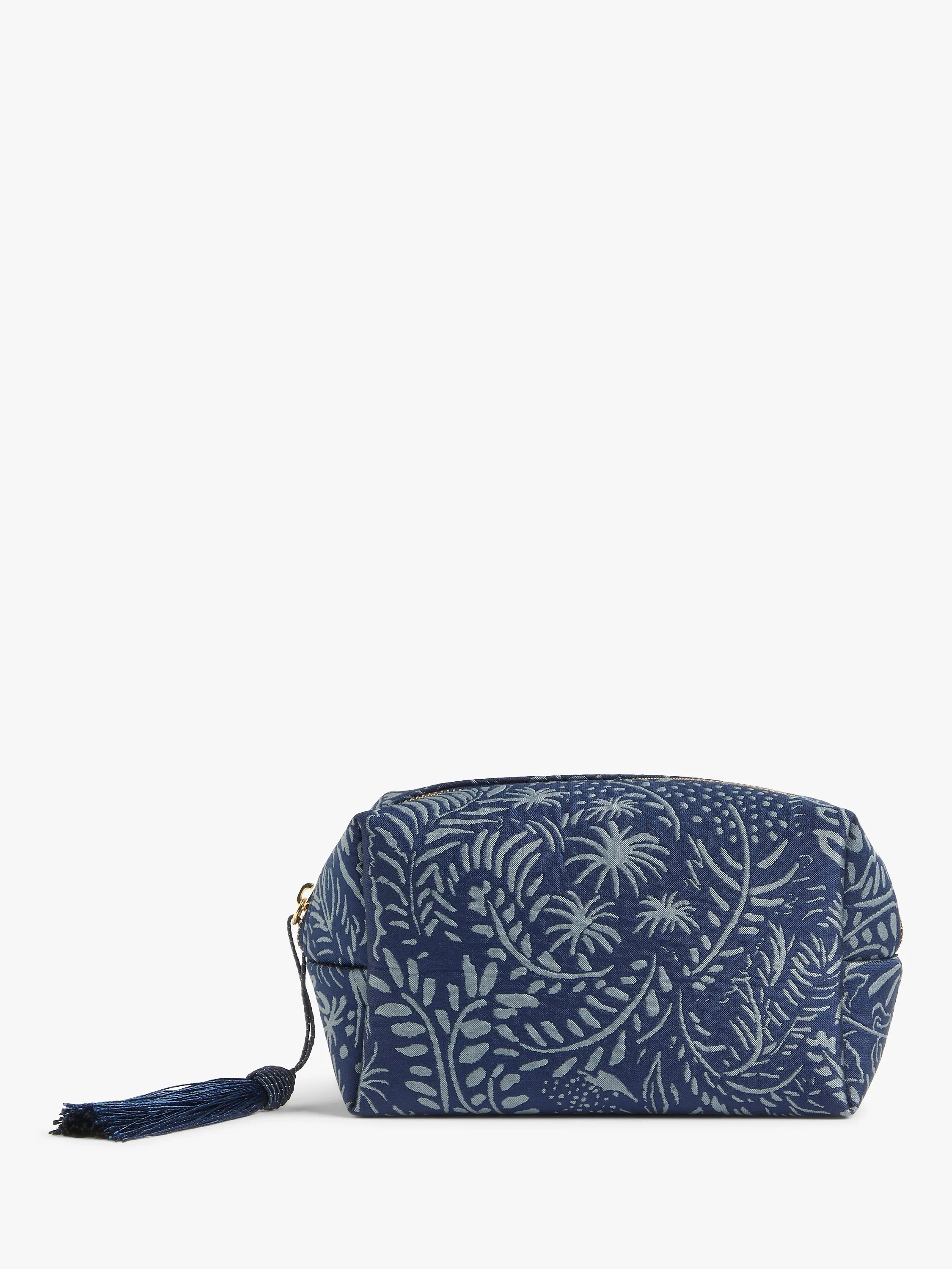 Blue Leaves Make-up-Tasche – Wasserdicht, 22,9 X 17,8 Cm, Mit Reißverschluss