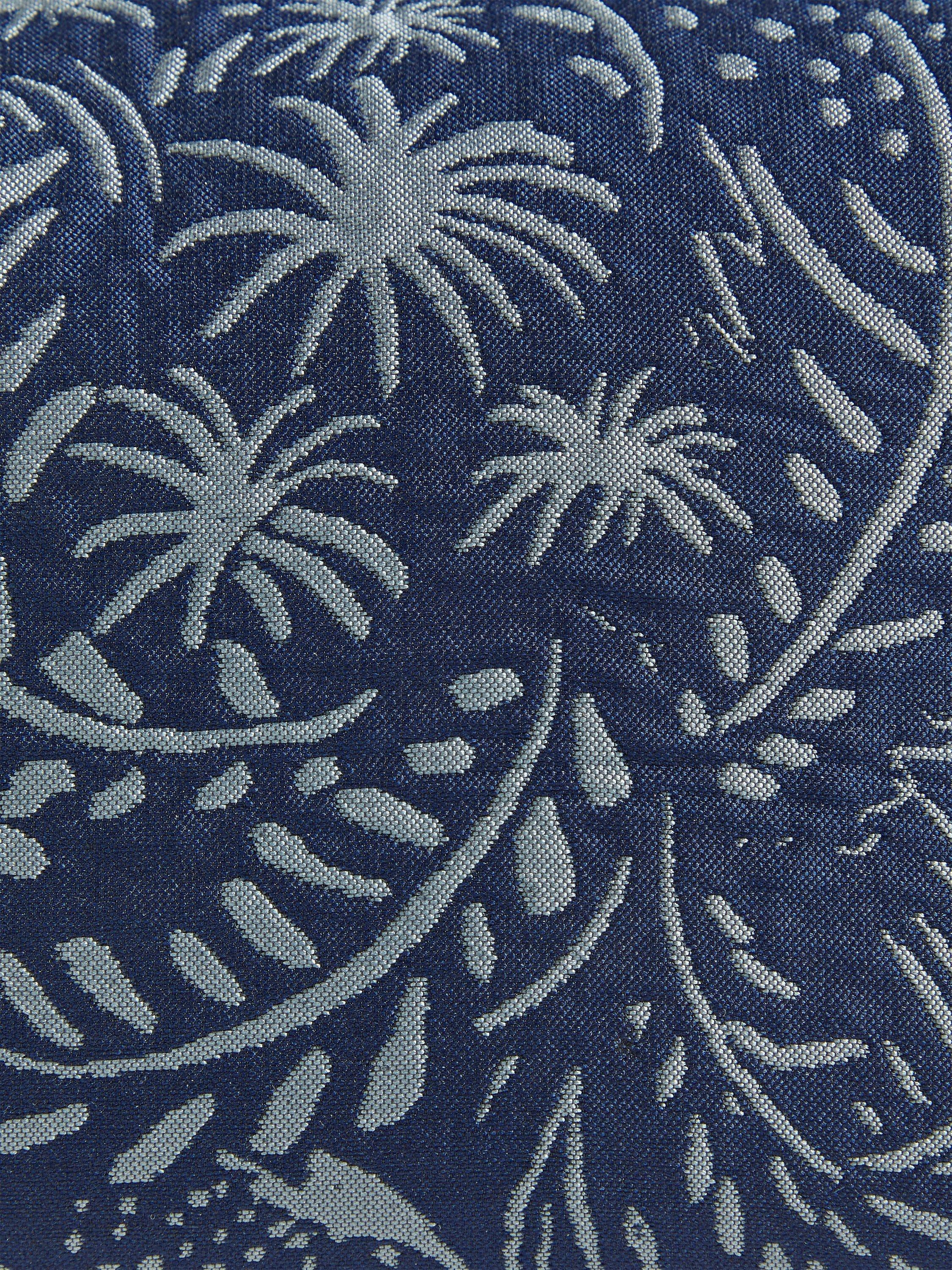 Product image 4 of 4, which shows John Lewis Leaf Print Make Up Bag, Dark Blue, Small