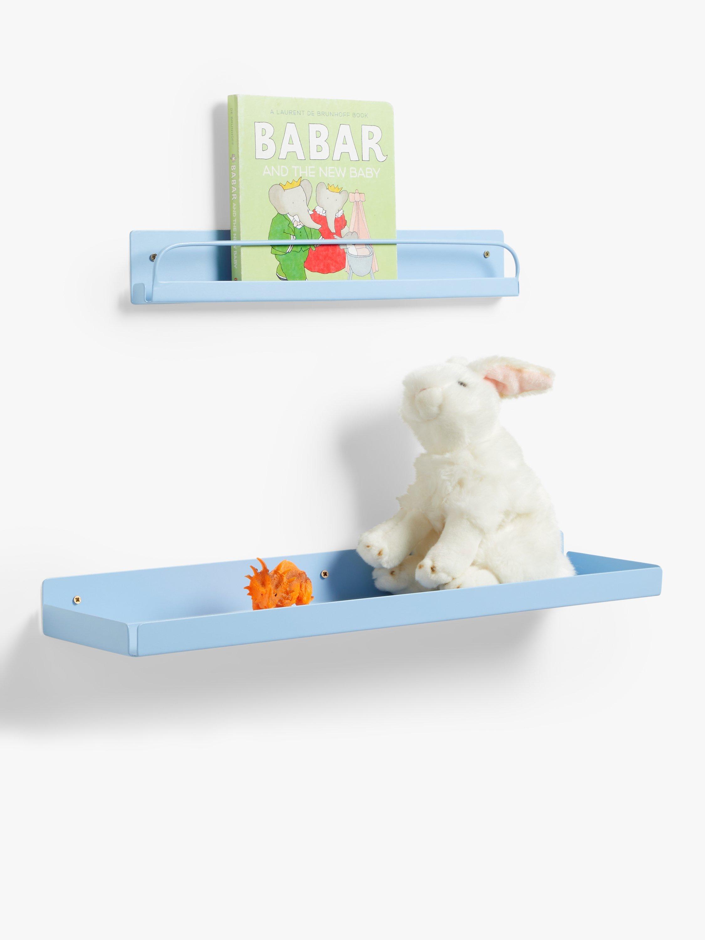 John Lewis Metal Shelf Set, Pack of 2, Blue