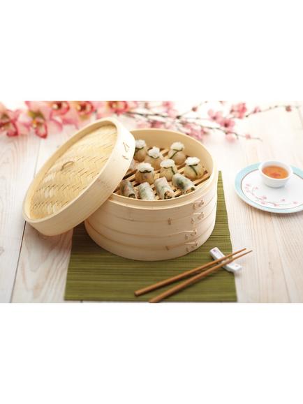 Kitchen Craft World of Flavours Large Bamboo Steamer & Lid, Natural - view 2, Natural