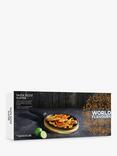 Kitchen Craft World of Flavours Cast Iron Fajita Sizzler & Wood Stand, 27cm