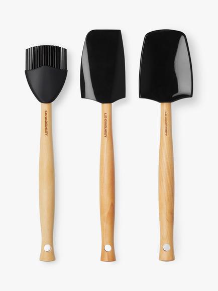 Le Creuset Silicone Utensil Tools, Set of 3 - view 2, Black