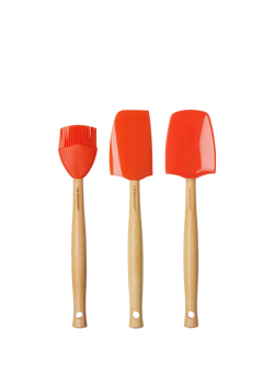 Le Creuset Silicone Utensil Tools, Set of 3, Orange Volcanic