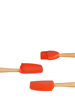 Le Creuset Silicone Utensil Tools, Set of 3 - view 2, Orange Volcanic