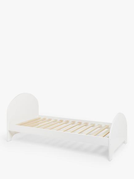 John Lewis Arc Kids' Single Bed Frame, White - view 2, White