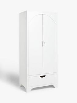 John Lewis Arc Kids' Single Wardrobe, White - view 2, White