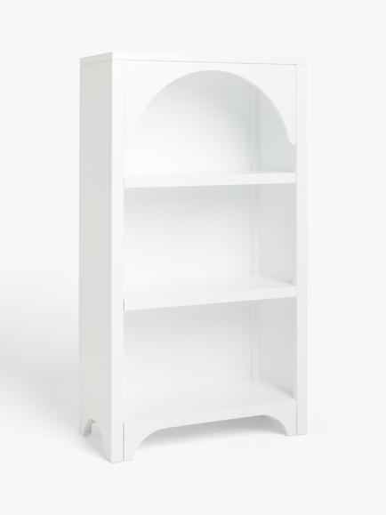 John Lewis Arc Kids' Bookcase, White - view 2, White