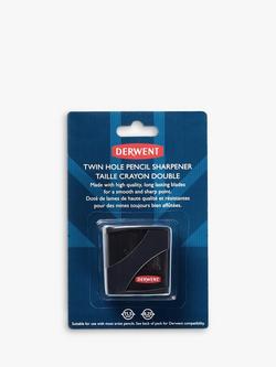 Derwent Twin Hole Pencil Sharpener, Black