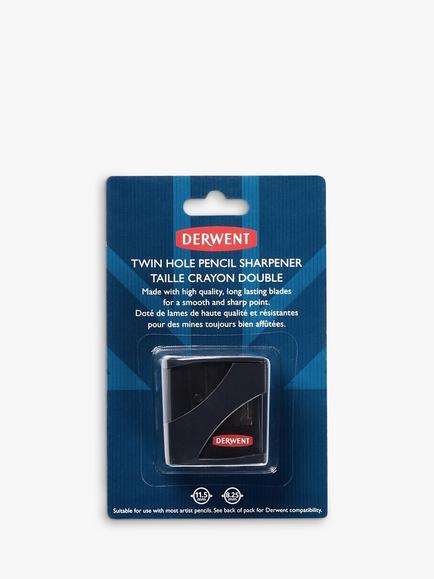 Derwent Twin Hole Pencil Sharpener, Black