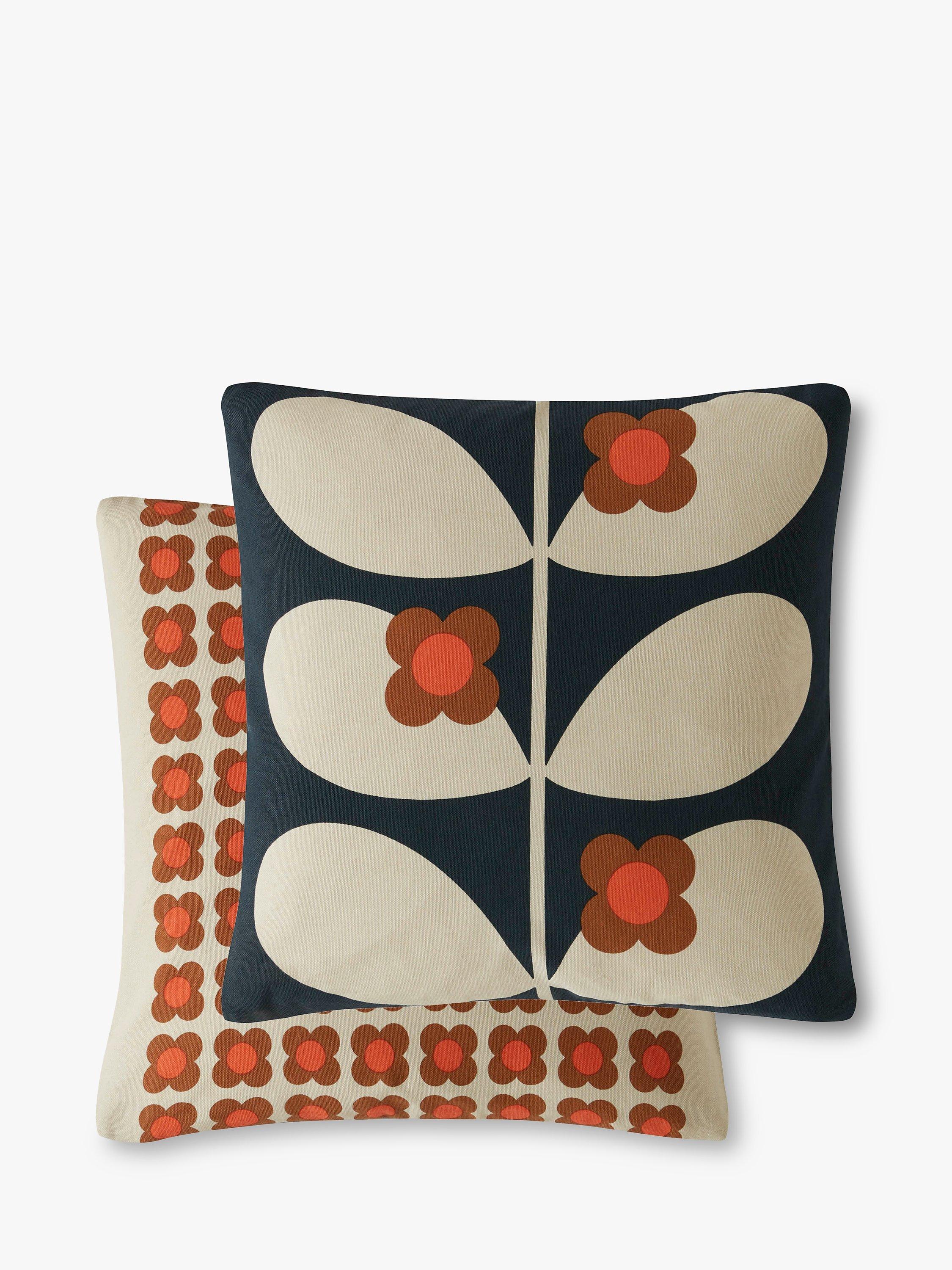 Orla Kiely Wild Rose Cushion, Jet