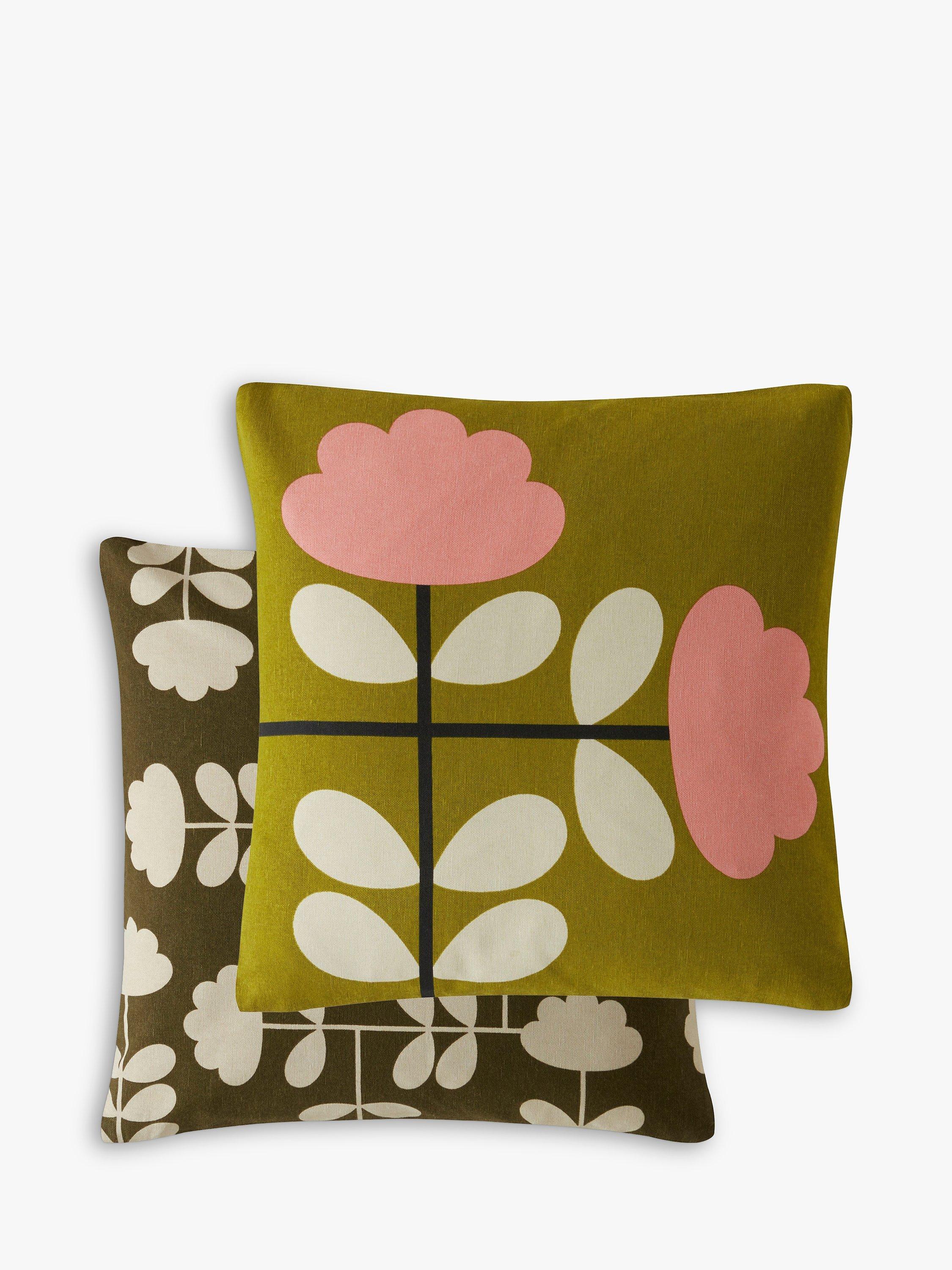 Orla Kiely Cut Stem Cushion, Moss
