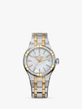 Maurice Lacroix AI1106-PVP02-170-1 Women's Aikon Diamond Date Two Tone Bracelet Strap Watch, Gold/Silver