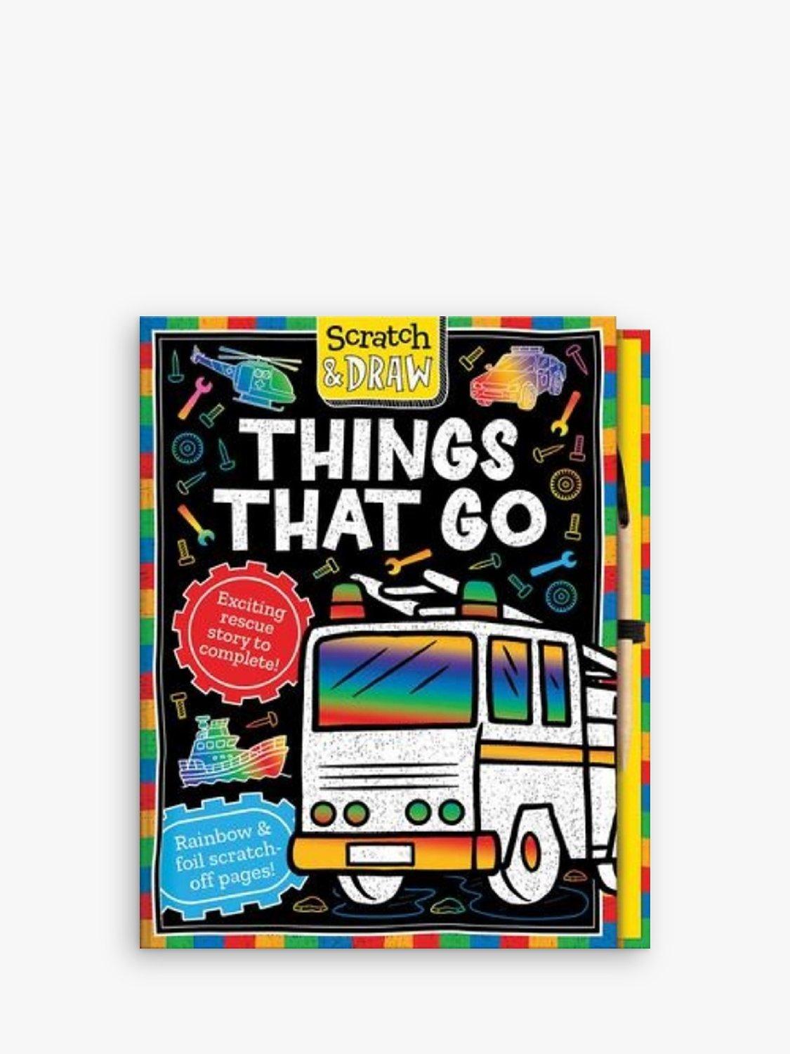 Scratch and Draw Things That Go Children's Activity Book