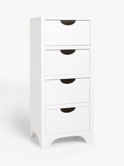 John Lewis Arc Kids' Tall Chest of Drawers, White - view 2, White