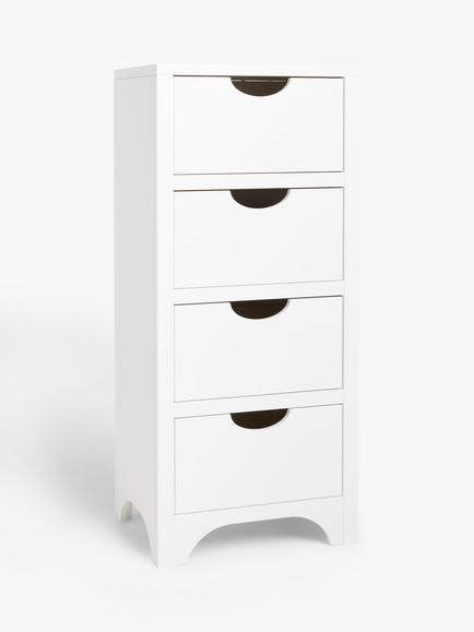 John Lewis Arc Kids' Tall Chest of Drawers, White - view 2, White