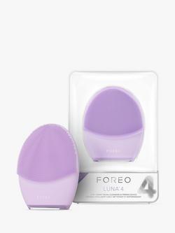 FOREO LUNA 4 Smart Facial Cleansing & Firming Massage Device Sensitive Skin, Lavender, Lavender