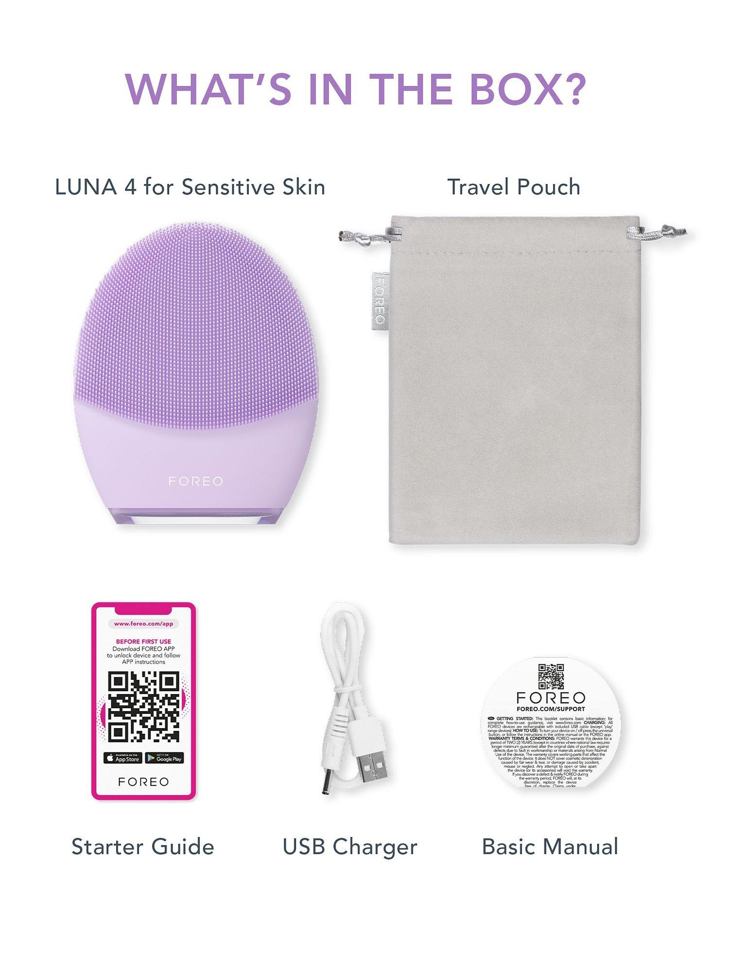 Product image 6 of 6, which shows FOREO LUNA 4 Smart Facial Cleansing & Firming Massage Device Sensitive Skin, Lavender