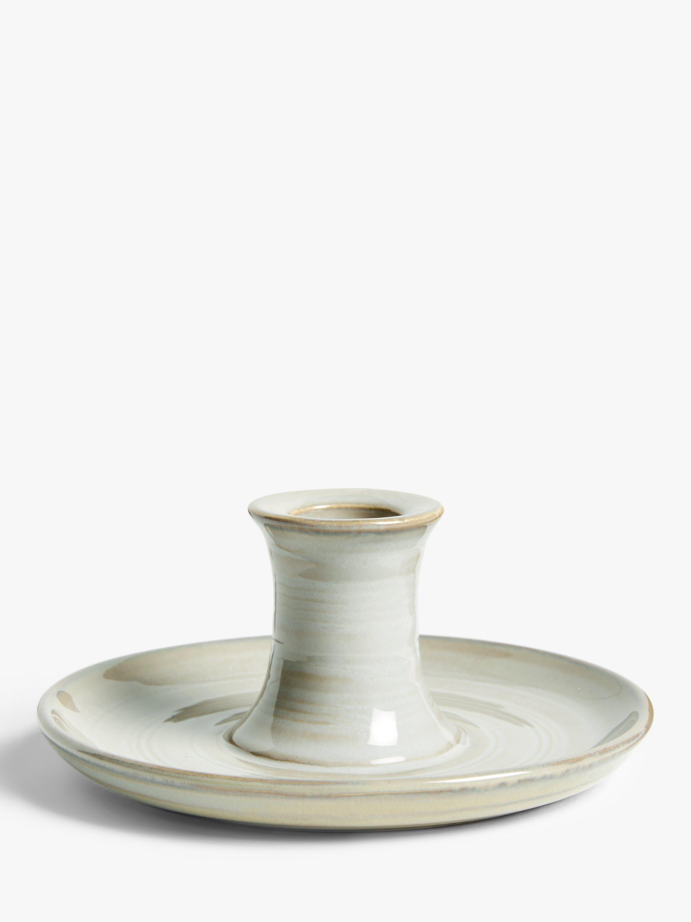 John Lewis Simplicity Dish Candle Holder, Grey
