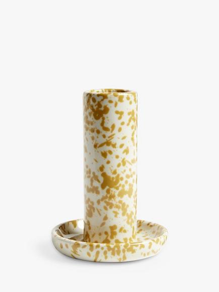 John Lewis Splash Candle Holder, Honey, Honey
