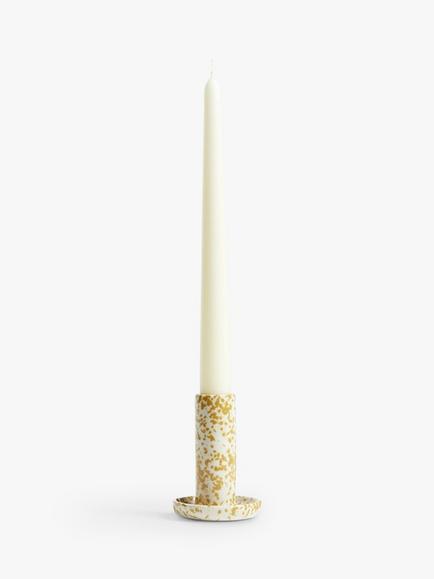 John Lewis Splash Candle Holder, Honey - view 2, Honey