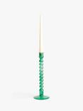 John Lewis Grassmere Glass Candle Holder, Green