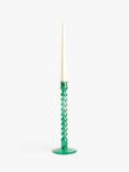 John Lewis Grassmere Glass Candle Holder, Green