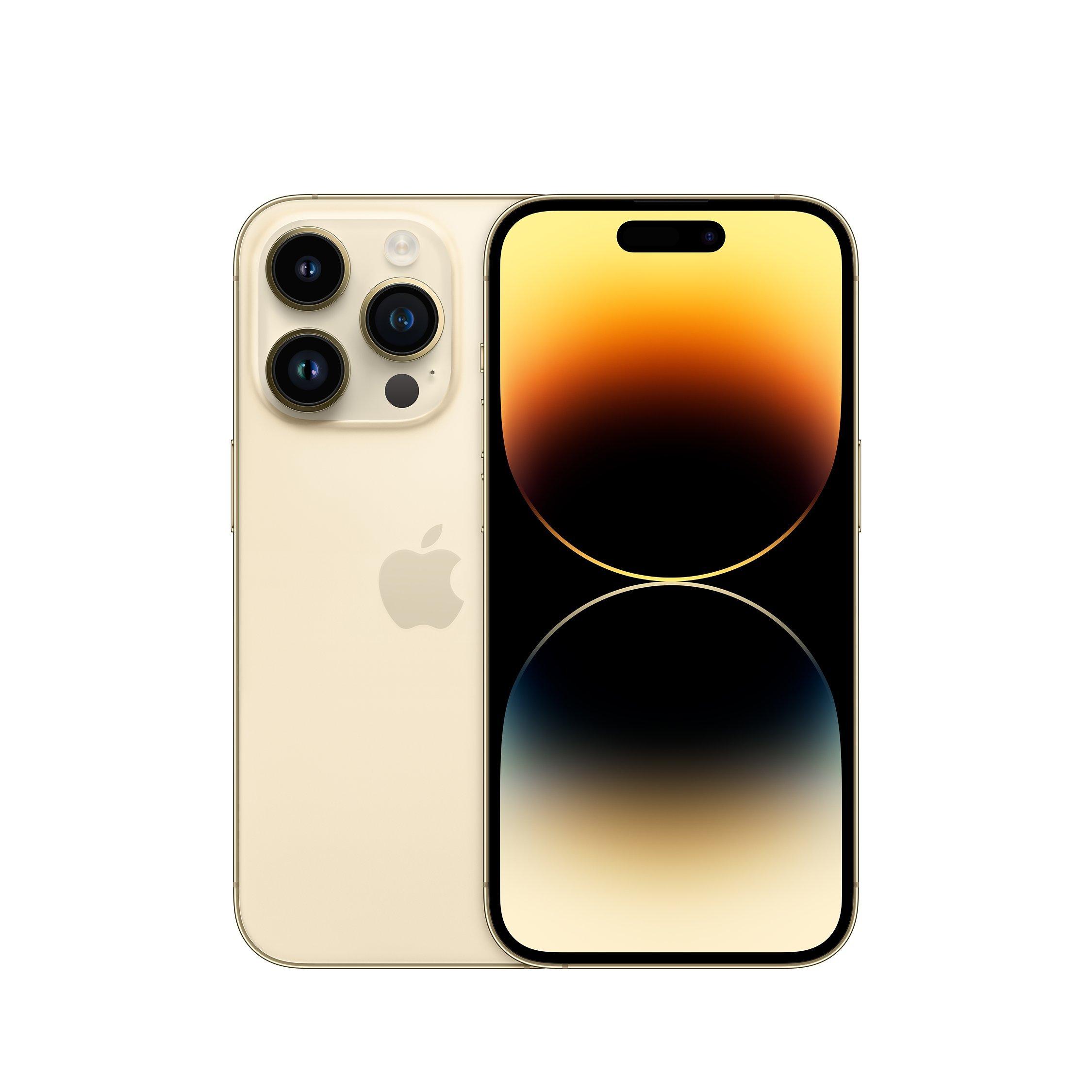Apple iPhone 14 Pro, iOS, 6.1", 5G, SIM Free, 128GB, Gold
