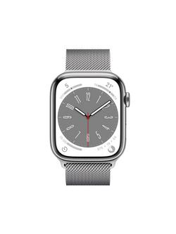 Apple Watch Series 8 GPS + Cellular, 45mm, Stainless Steel, Milanese Loop, Regular - view 2, Silver
