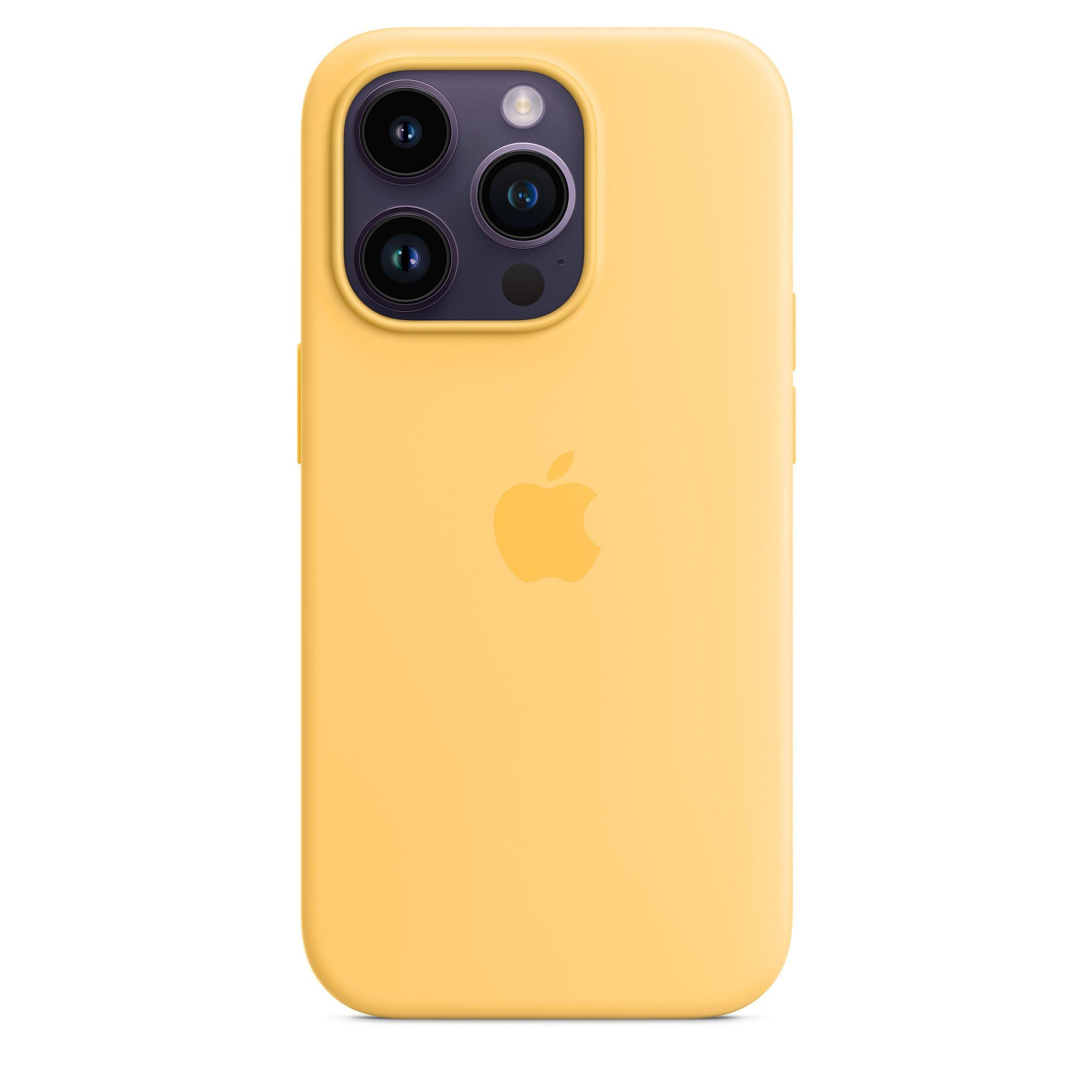 Apple Silicone Case with MagSafe for iPhone 14 Pro, Sunglow