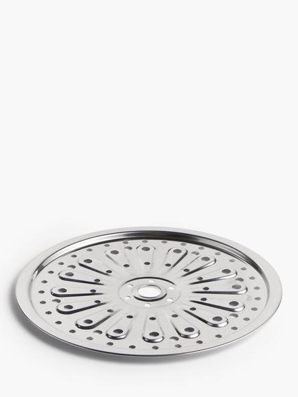 John Lewis Stainless Steel Kitchen Hob Heat Diffuser, 21.5cm - view 2, Silver