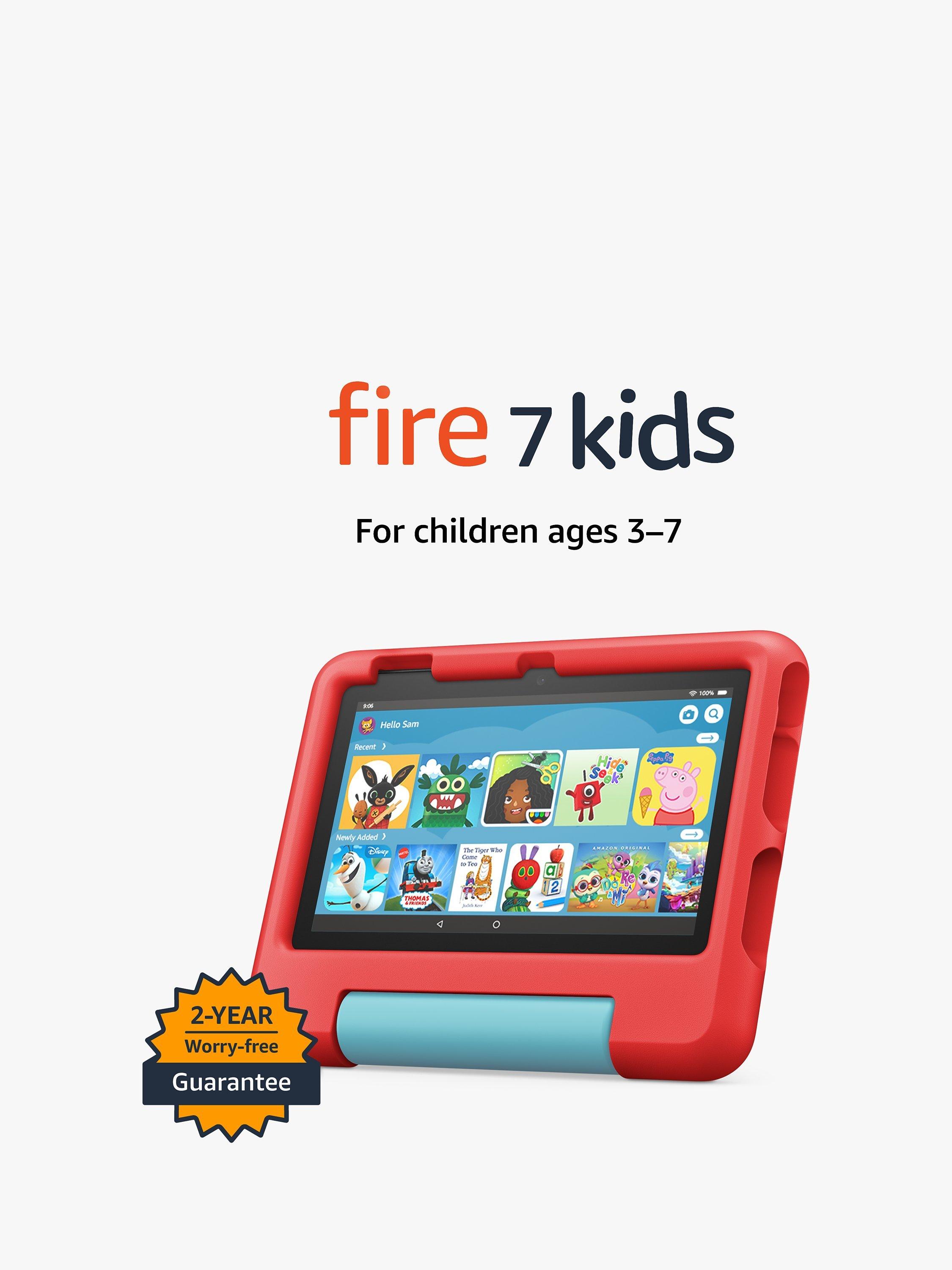 Amazon Fire 7 Kids Edition Tablet (12th Generation, 2022) with Kid-Proof  Case, Quad-core, Fire OS, Wi-Fi, 16GB, 7